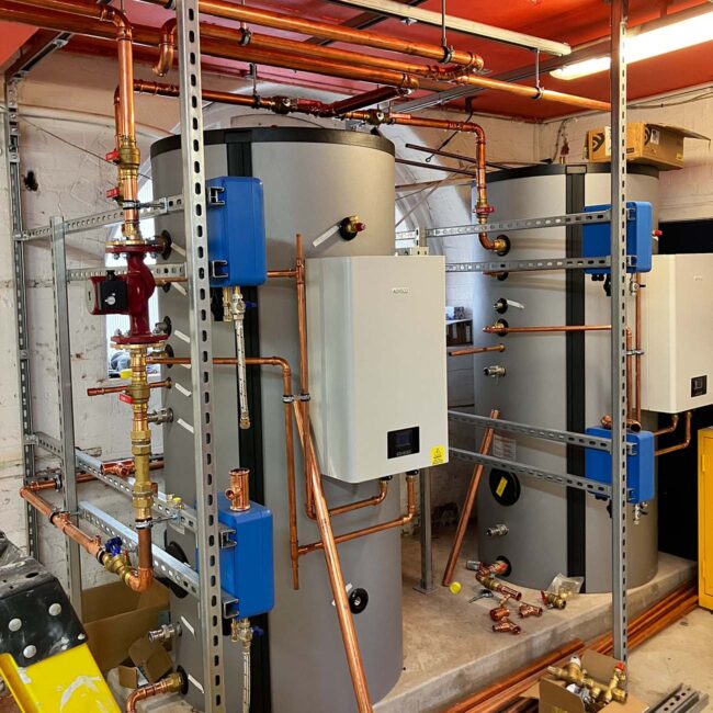 New school Boiler room installation meel group