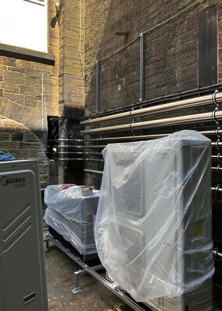 Meel group air source heat pump school installation