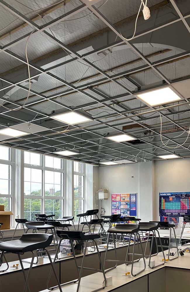 energy saving lighting school installation meel group