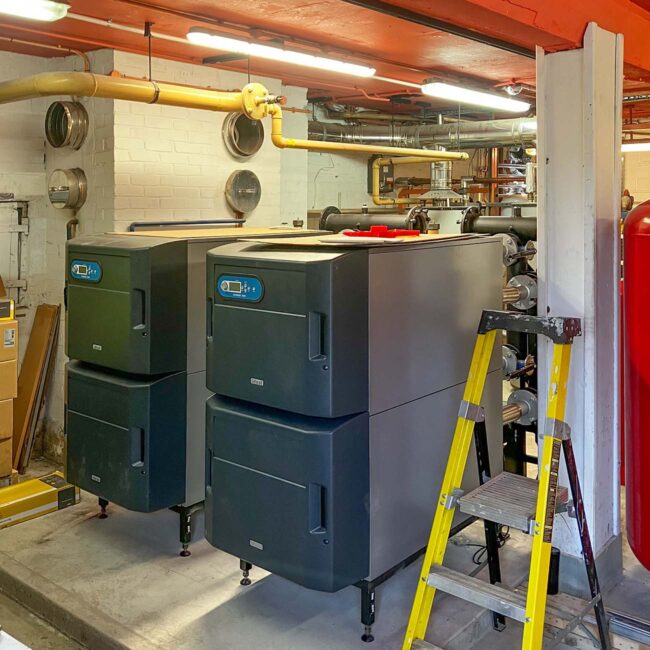 New school Boiler room installation meel group