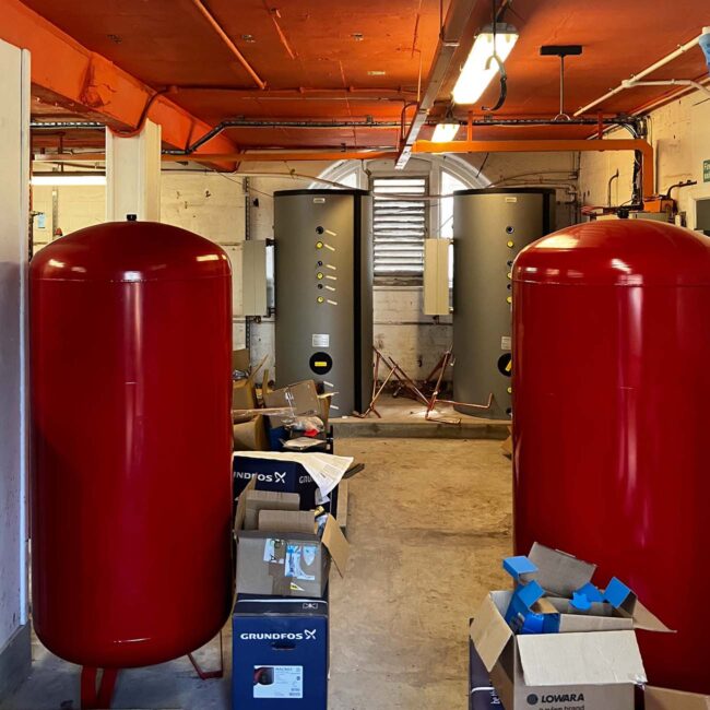 New school Boiler room installation meel group