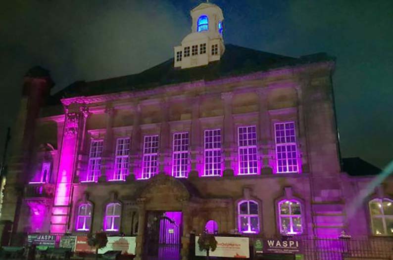 Leigh Town Hall LED Lights refurbishment contractor